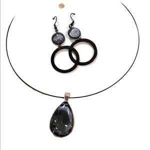 Handmade earrings and necklace